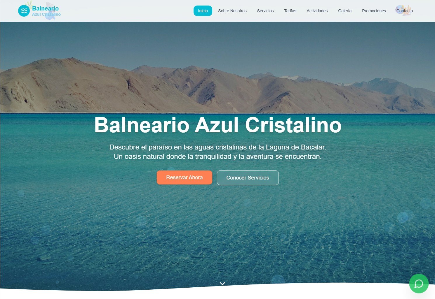 Balneario – Sitio Web Promocional