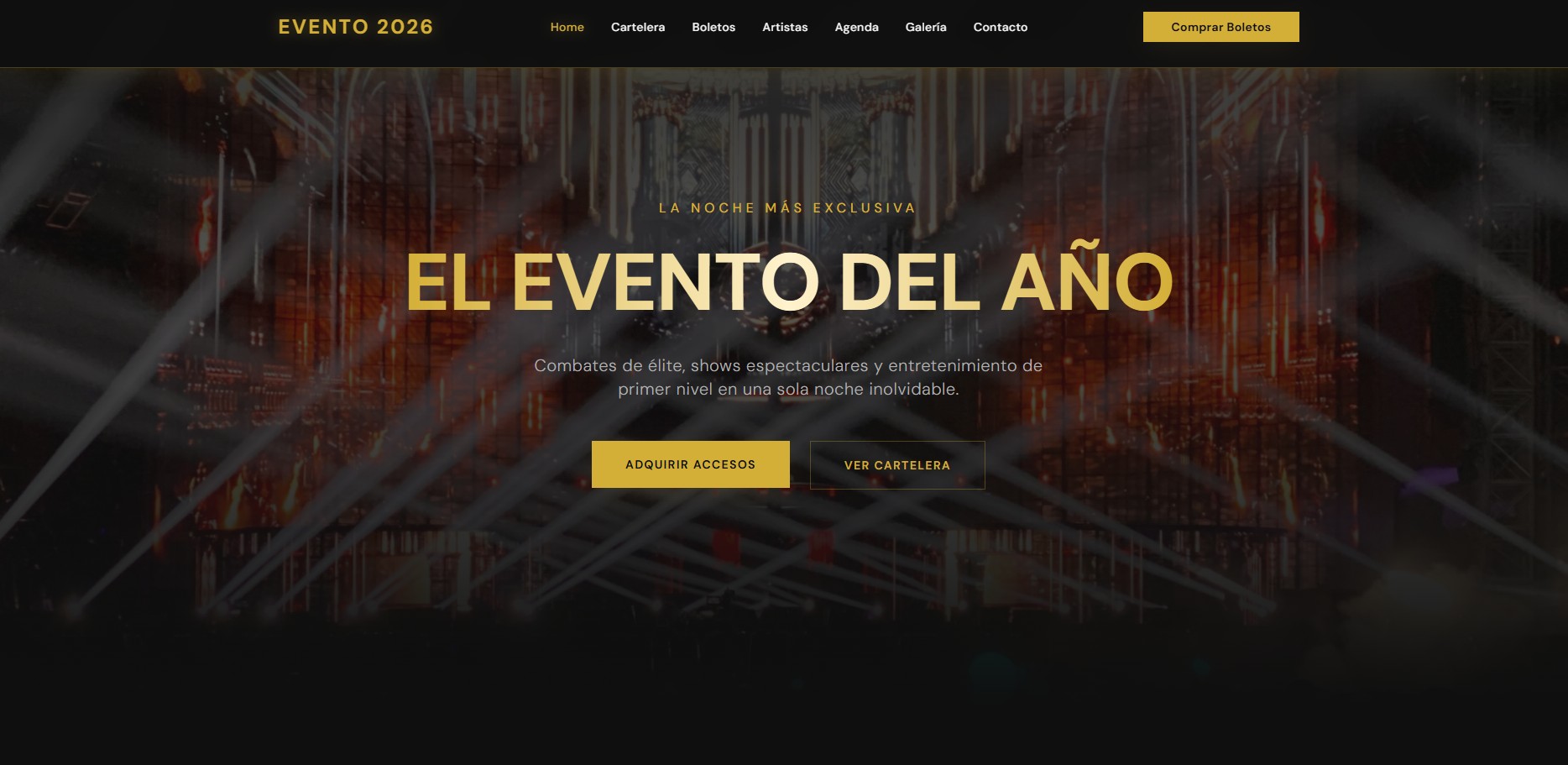 Evento Deportivo – Sitio Web Promocional