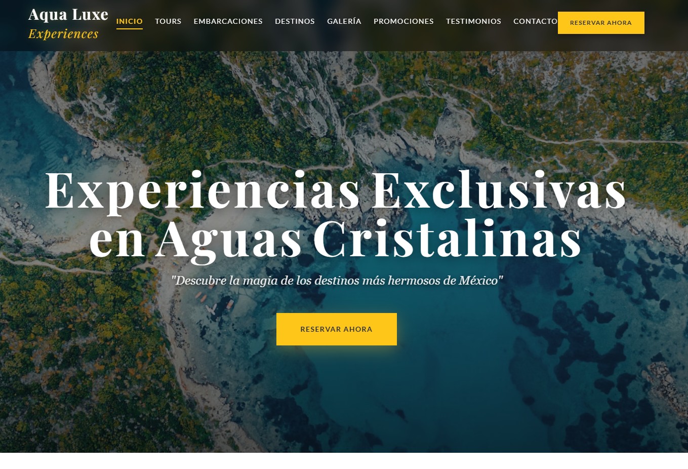 Tours y Experiencias – Sitio Web Promocional